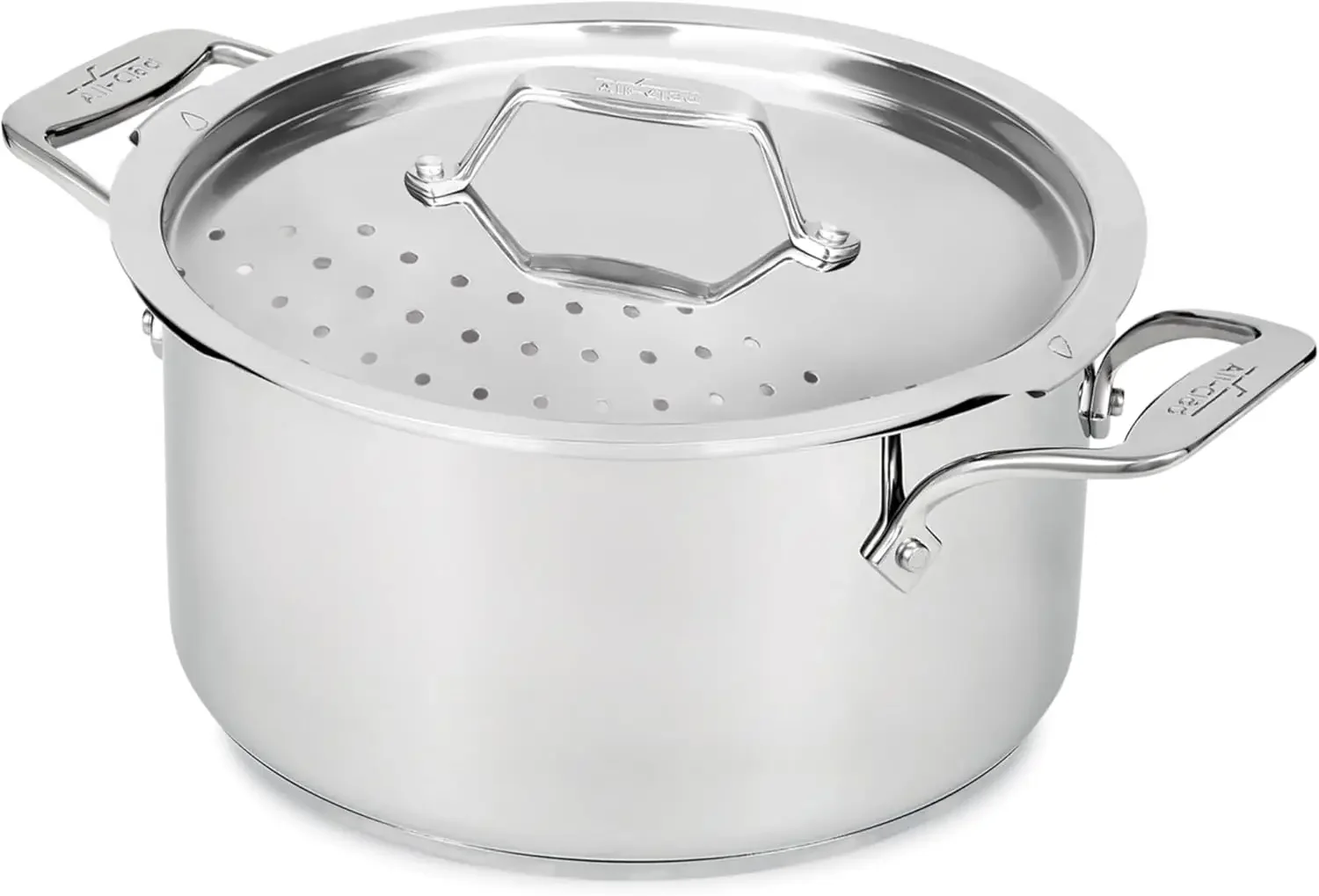 Simply Strain Stainless Steel Multipot with Straining Lid, 6-Quart, Induction, Oven Broiler Safe 600F, Strainer, Pasta Strainer
Simply Strain Stainless Steel Multipot with Straining Lid, 6-Quart, Induction, Oven Broiler Safe 600F, Strainer, Pasta Strainer