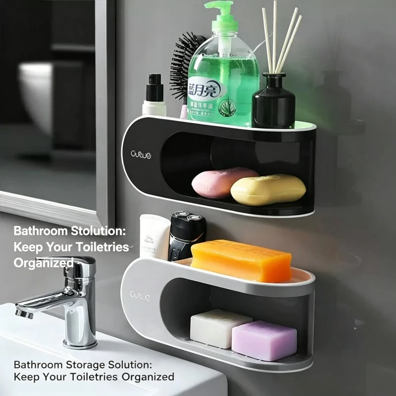 Home double-layer soap box storage rack, no punching, creative drainage toilet, suction cup, wall mounted bathroom
Home double-layer soap box storage rack, no punching, creative drainage toilet, suction cup, wall mounted bathroom