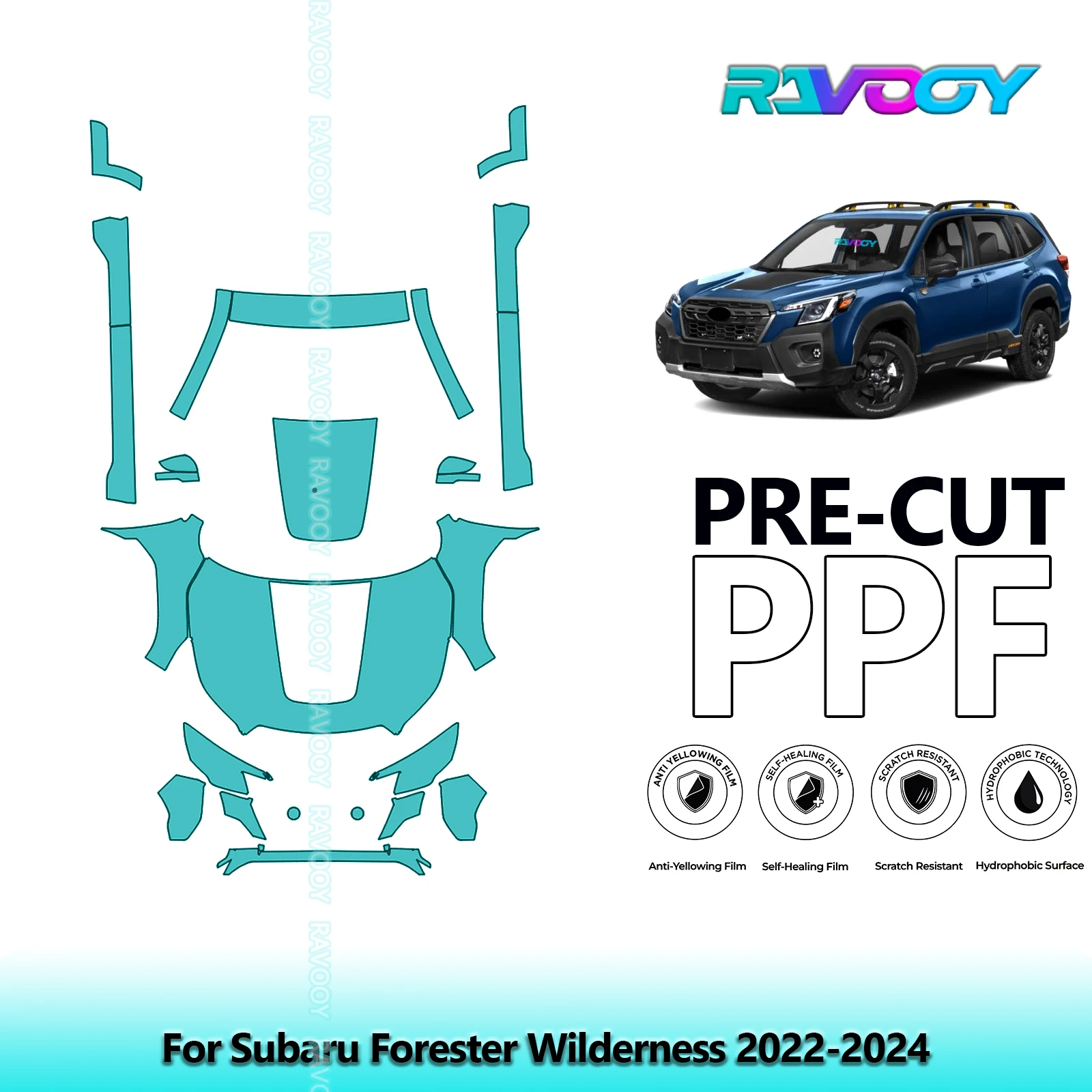 Front Kit+Rockers Clear Bra Precut PPF Paint Protection Film For Subaru Forester Wilderness 2022-2024
Front Kit+Rockers Clear Bra Precut PPF Paint Protection Film For Subaru Forester Wilderness 2022-2024