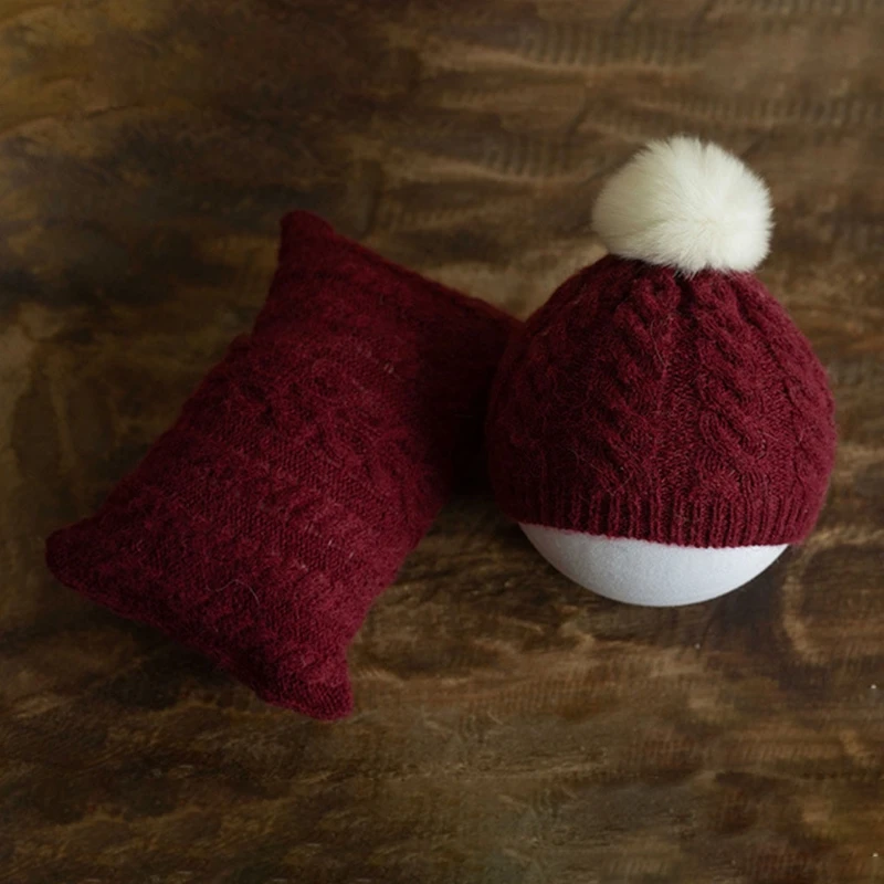 Baby Knitting Twist Hat Pillow Set Newborn Photography Props Beanie for Head Cushion for Infants Photo
Baby Knitting Twist Hat Pillow Set Newborn Photography Props Beanie for Head Cushion for Infants Photo