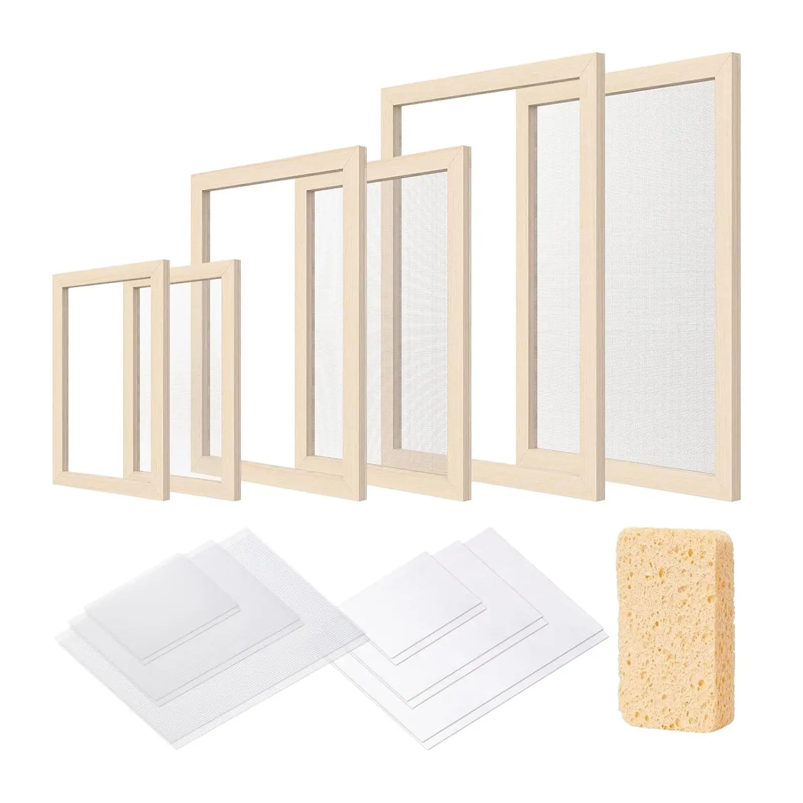 Paper Making Screen Kit Wooden Material Craft Paper Supplies DIY Texture Paper Creating for Workshops and Educational Projects
Paper Making Screen Kit Wooden Material Craft Paper Supplies DIY Texture Paper Creating for Workshops and Educational Projects
