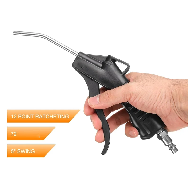 AT44-8Pcs Air Blow-Gun High Flow Air Compressor Blow-Gun With 1/4Inch NPT Male Air Plug And Angled Bent
AT44-8Pcs Air Blow-Gun High Flow Air Compressor Blow-Gun With 1/4Inch NPT Male Air Plug And Angled Bent