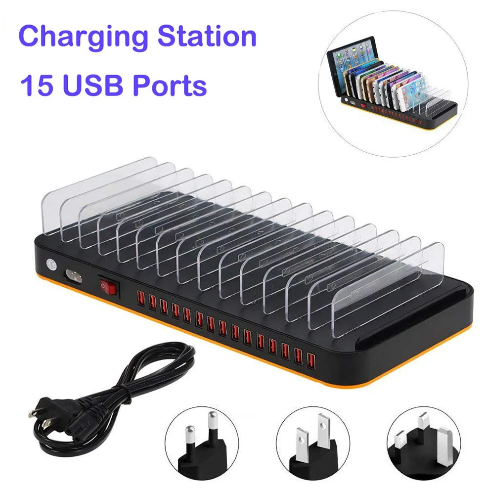 15 Port Multi USB Quick Charger 100W Fast Charger Desktop Charging Station For iPhone Samsung tablet Realme onePlus Vivo Pixel
15 Port Multi USB Quick Charger 100W Fast Charger Desktop Charging Station For iPhone Samsung tablet Realme onePlus Vivo Pixel