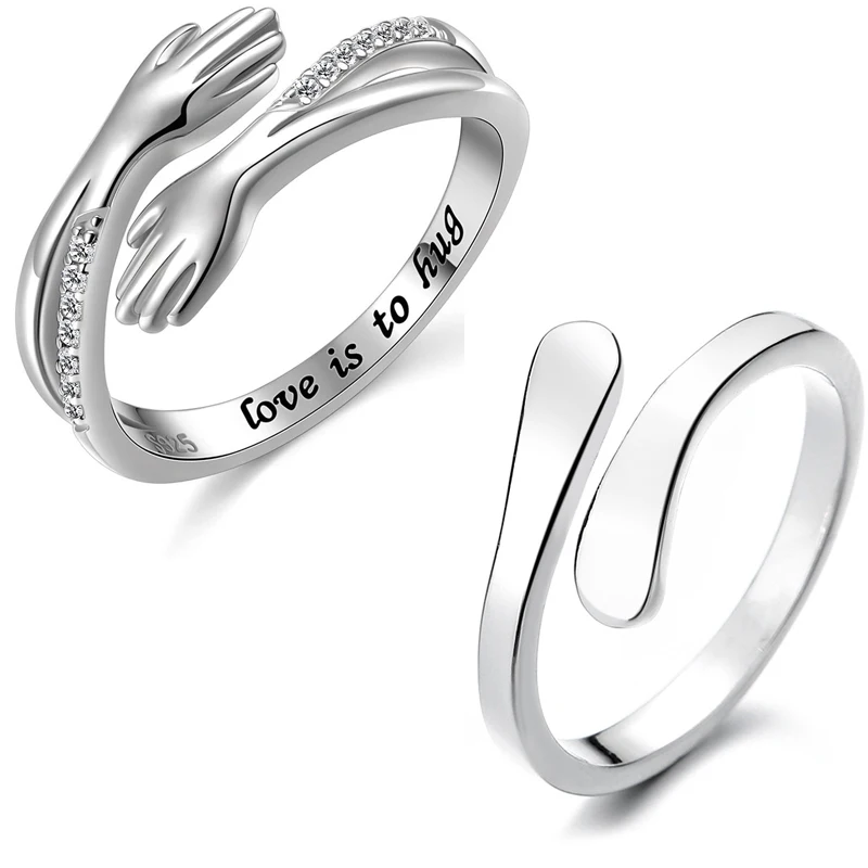 Silver Gold Color Vintage Handshake Hug With a Diamond Ring For Women Fashion Charming Wedding Jewelry Adjustable
Silver Gold Color Vintage Handshake Hug With a Diamond Ring For Women Fashion Charming Wedding Jewelry Adjustable