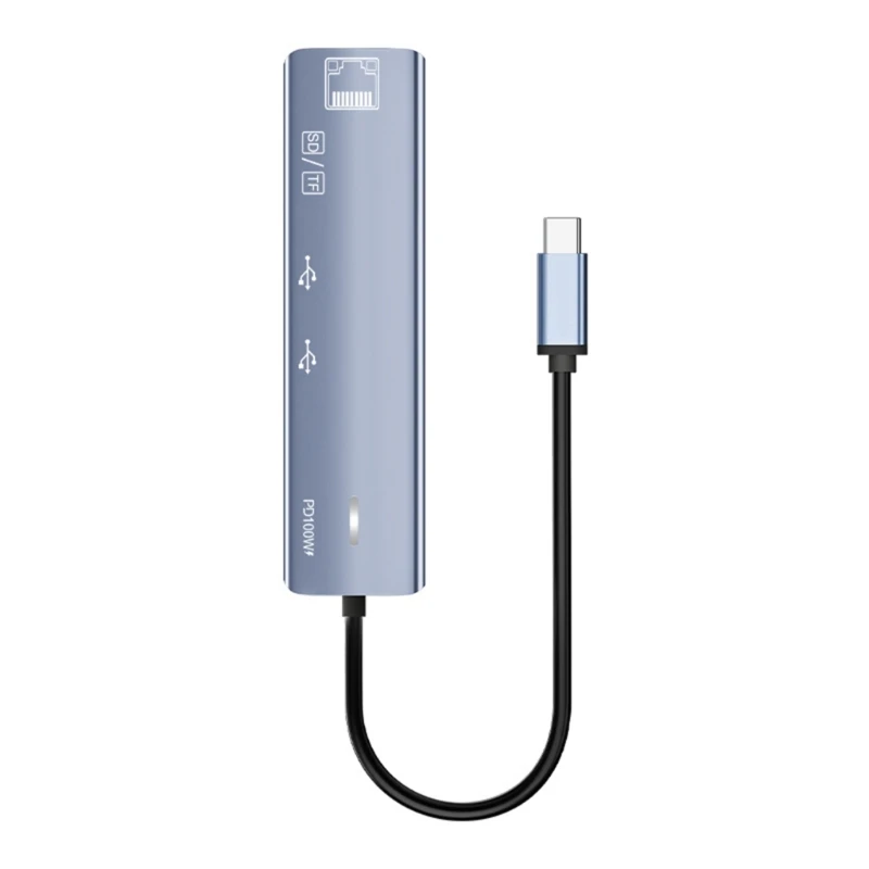 Соединительная док-станция USB типа C для порта Ethernet визуального вывода и слотов для карт памяти
Соединительная док-станция USB типа C для порта Ethernet визуального вывода и слотов для карт памяти