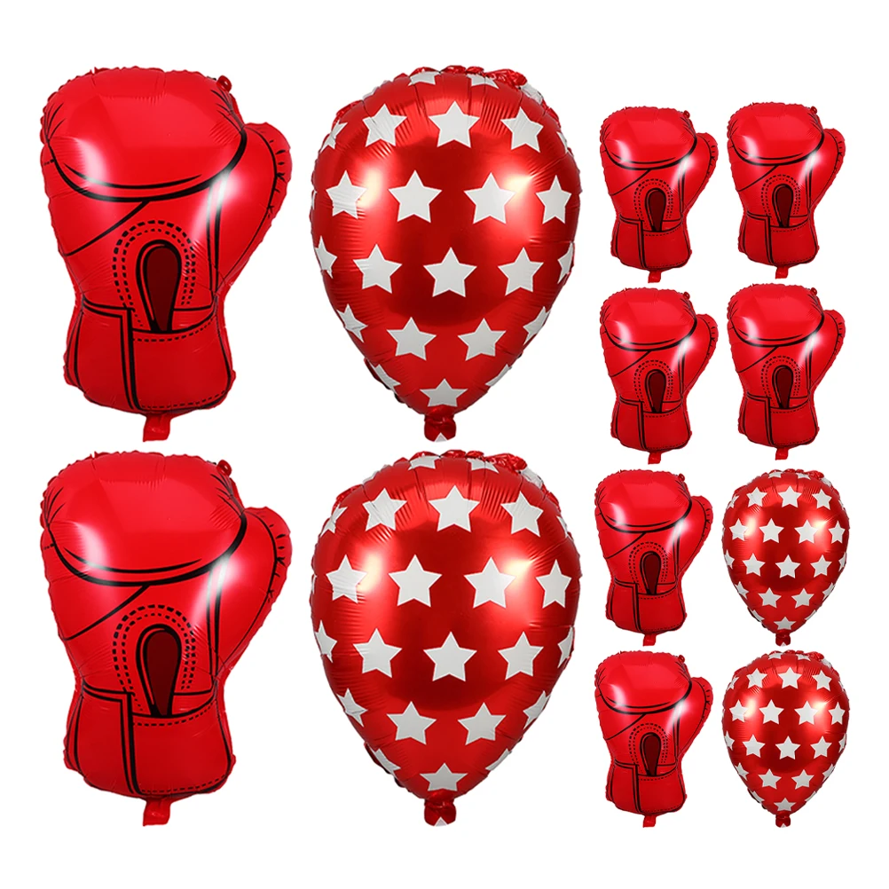 12pcs Inflatable Boxing Glove Balloons Wrestling Party Decorations Sports Themed Birthday Foil Balloon Set Lightweight Fitness
12pcs Inflatable Boxing Glove Balloons Wrestling Party Decorations Sports Themed Birthday Foil Balloon Set Lightweight Fitness