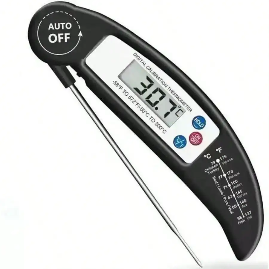 Meat Thermometer Digital, Instant Read Meat ThermometerI For Grill And Cooking, Waterproof Food Thermometer For Kitchen And Outside, BBQ, Turkey, Candy, Liquids, Beef
Meat Thermometer Digital, Instant Read Meat ThermometerI For Grill And Cooking, Waterproof Food Thermometer For Kitchen And Outside, BBQ, Turkey, Candy, Liquids, Beef