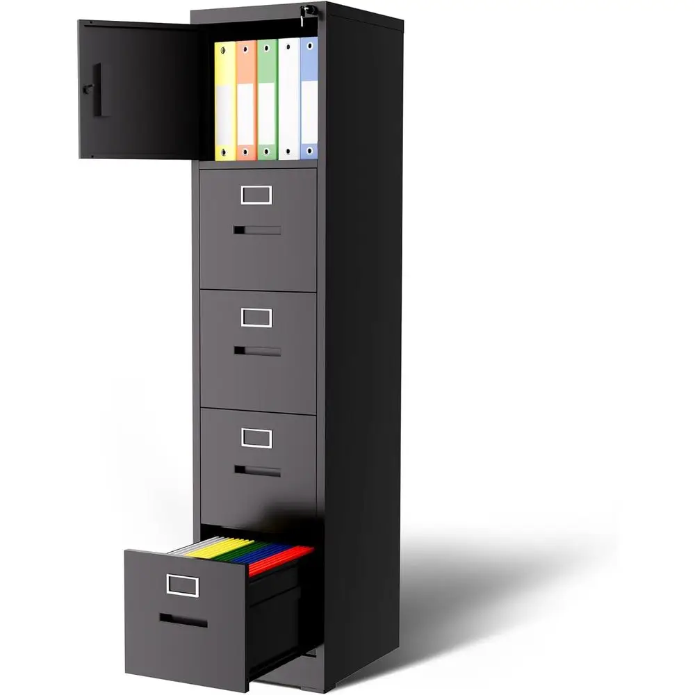 4-Door Heavy-Duty Lockable Metal Filing Cabinet, Black, Legal/Letter Size, Assembly Required
4-Door Heavy-Duty Lockable Metal Filing Cabinet, Black, Legal/Letter Size, Assembly Required