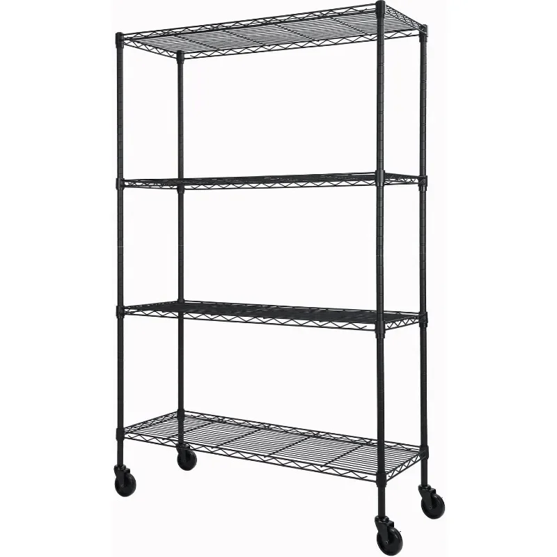 4-Shelf Adjustable Heavy Duty Storage Shelving Unit on 4 Wheel Casters, Metal Organizer Wire Rack for Laundry Bathroom Kitchen
4-Shelf Adjustable Heavy Duty Storage Shelving Unit on 4 Wheel Casters, Metal Organizer Wire Rack for Laundry Bathroom Kitchen