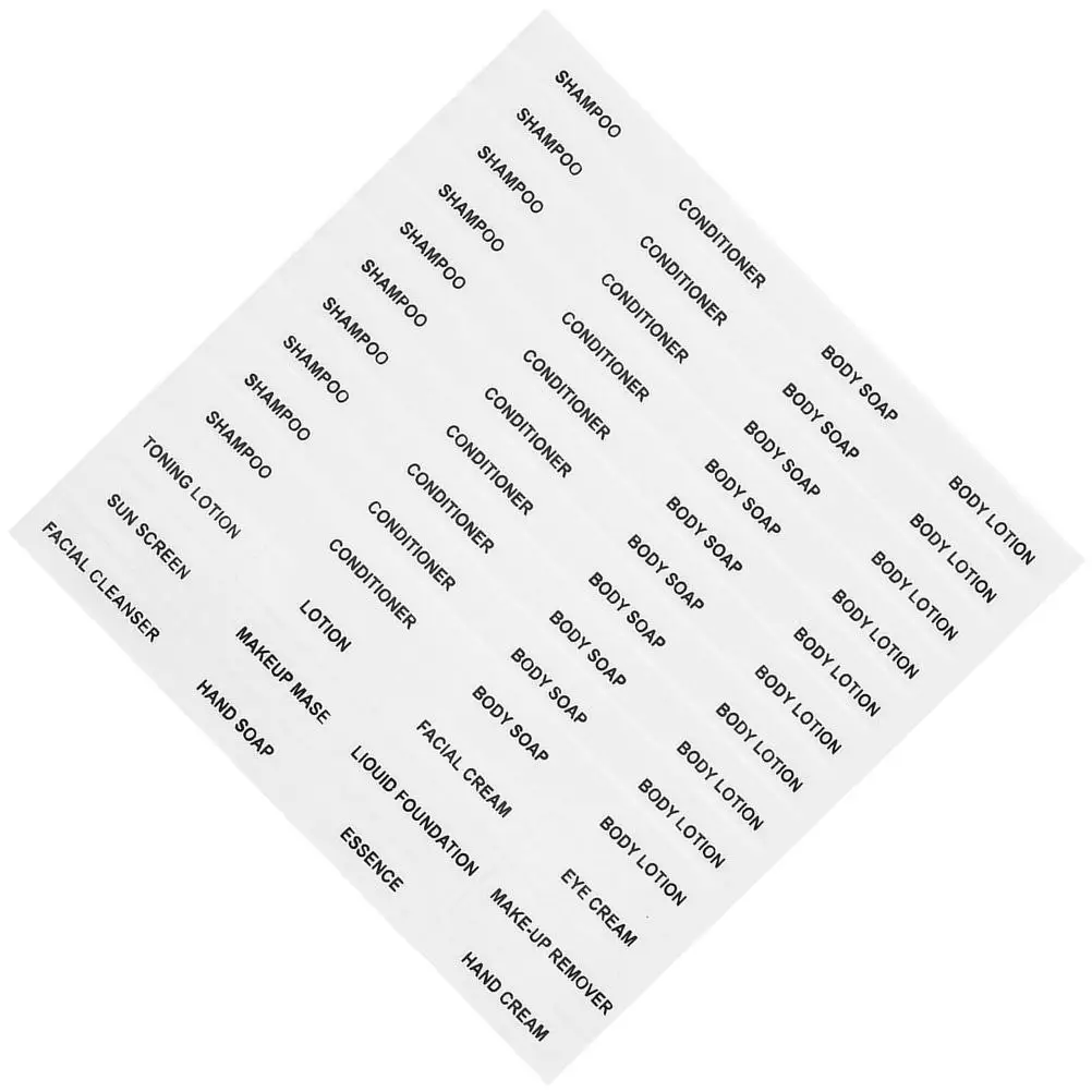 20pcs Transparent Labels for Cosmetics Bottles Travel Stickers Skin Care Tags Shampoo Dispenser Sheets Sub Bottle Signs PVC
20pcs Transparent Labels for Cosmetics Bottles Travel Stickers Skin Care Tags Shampoo Dispenser Sheets Sub Bottle Signs PVC
