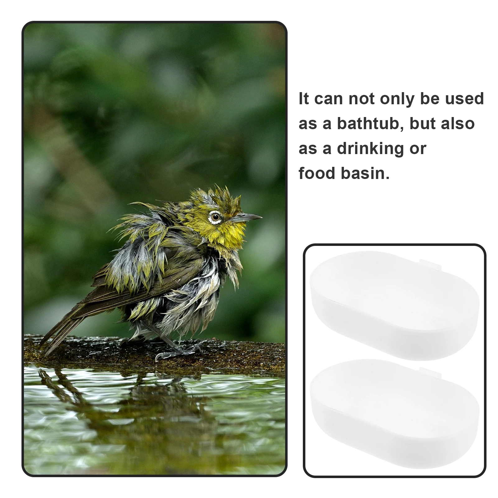 5 Pcs Bird Bathtub Parakeet Parrots for Birds Shower Basin White Bathing Travel
5 Pcs Bird Bathtub Parakeet Parrots for Birds Shower Basin White Bathing Travel
