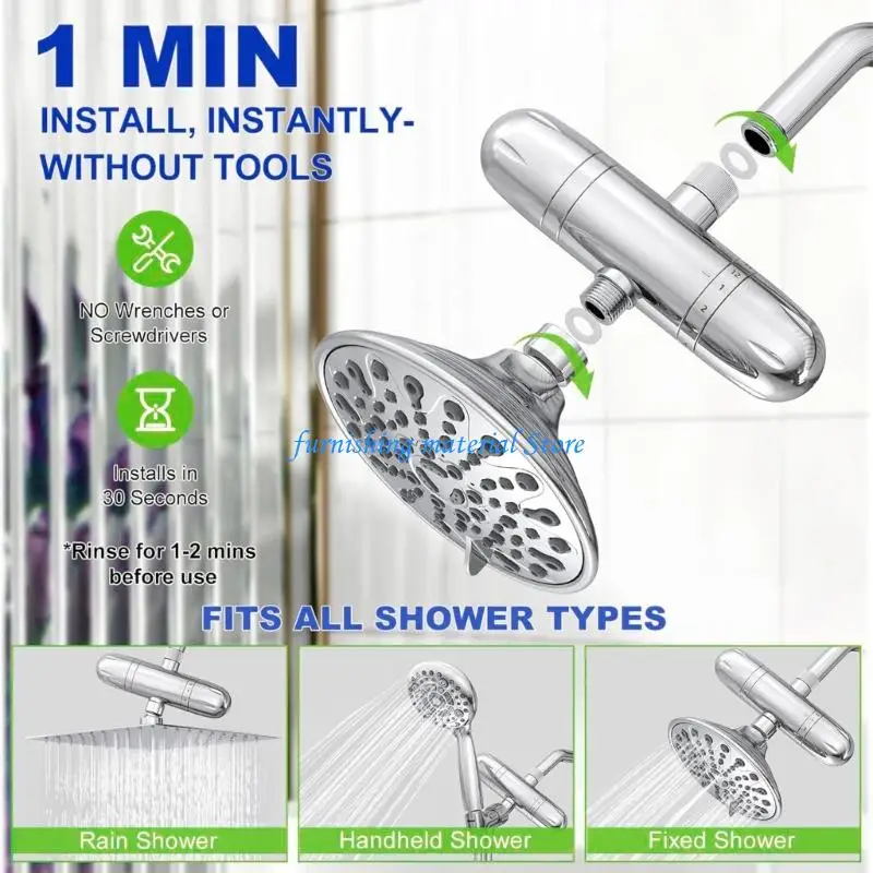 Y5GD High Output Revitalizing Shower Filter for Skin Hair Protections Easy to Install
Y5GD High Output Revitalizing Shower Filter for Skin Hair Protections Easy to Install