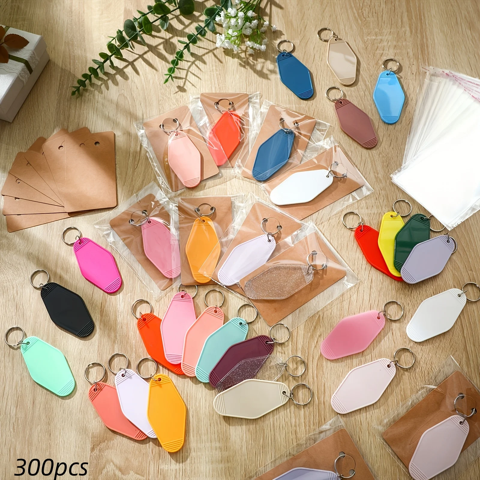 300-Piece Blank Motel Keychain Set – 25 Vibrant Colors for Sublimation Printing | Includes 100 Vintage-Style Rhombus Keychains, 100 Display Cards & 100 Reusable Packing Bags | Ideal for DIY Crafts, Luggage Tags & Decorative Ornaments
300-Piece Blank Motel Keychain Set – 25 Vibrant Colors for Sublimation Printing | Includes 100 Vintage-Style Rhombus Keychains, 100 Display Cards & 100 Reusable Packing Bags | Ideal for DIY Crafts, Luggage Tags & Decorative Ornaments