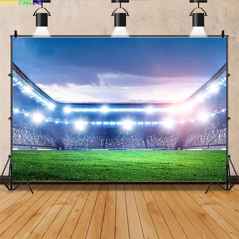 Stadium Trophy Soccer Photography Background Final Match Pitch Ball Goalpost Free Kick Football Birthday Party Backdrops FO-46
Stadium Trophy Soccer Photography Background Final Match Pitch Ball Goalpost Free Kick Football Birthday Party Backdrops FO-46