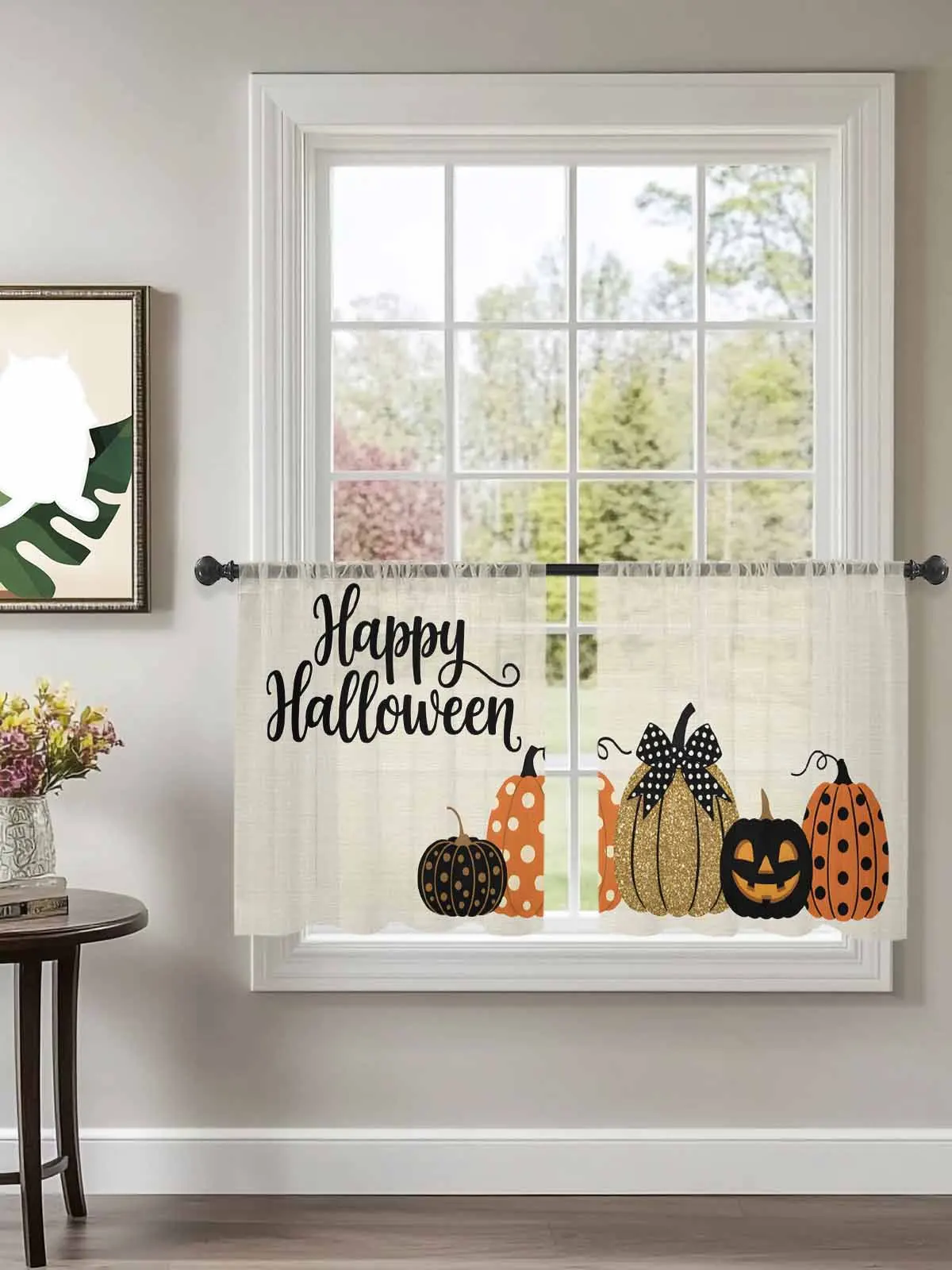Dot Pumpkin Happy Halloueen Tulle Curtains For Bedroom Children Living Room Decor Sheer Curtains
Dot Pumpkin Happy Halloueen Tulle Curtains For Bedroom Children Living Room Decor Sheer Curtains