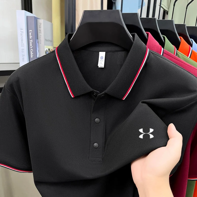 High quality men's hot selling brand exquisite design embroidered striped collar POLO shirt summer breathable simple short top
High quality men's hot selling brand exquisite design embroidered striped collar POLO shirt summer breathable simple short top