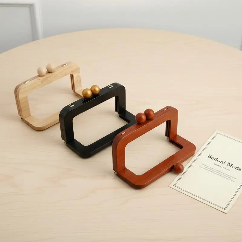 Wooden Handle and Beaded Frame Closure for Creative Mini DIY Bag Crafting Projects
Wooden Handle and Beaded Frame Closure for Creative Mini DIY Bag Crafting Projects