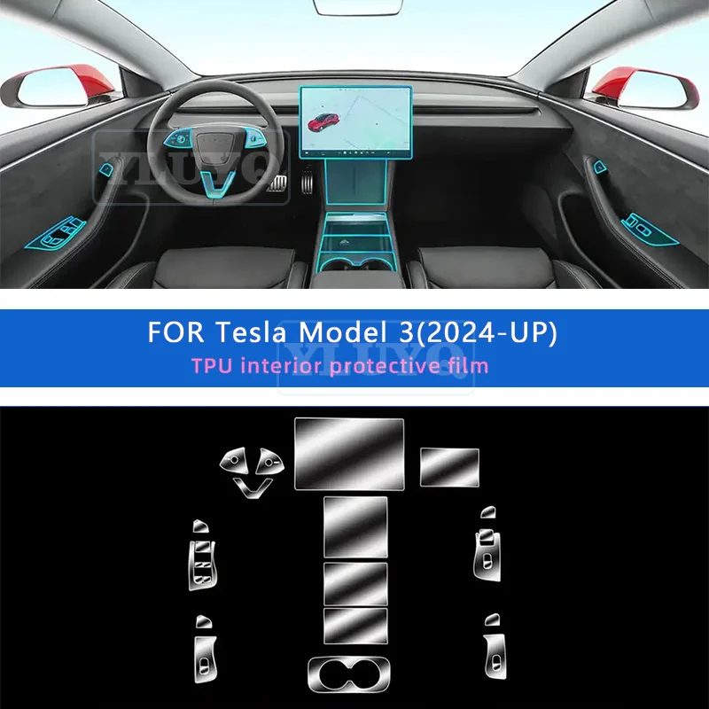 For Tesla Model 3 Highland 2024 2025 TPU Gearbox Panel Navigation Automotive Interior Screen Protective Cover Film Anti-Scratch
For Tesla Model 3 Highland 2024 2025 TPU Gearbox Panel Navigation Automotive Interior Screen Protective Cover Film Anti-Scratch