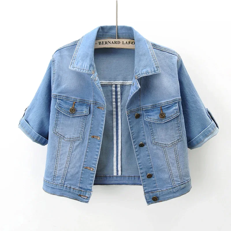 Korean Vintage Blue Thin Short Sleeve Pocket Denim Jacket Women Student Slim Short Cowboy Outerwear Casual Jeans Jacket Female
Korean Vintage Blue Thin Short Sleeve Pocket Denim Jacket Women Student Slim Short Cowboy Outerwear Casual Jeans Jacket Female