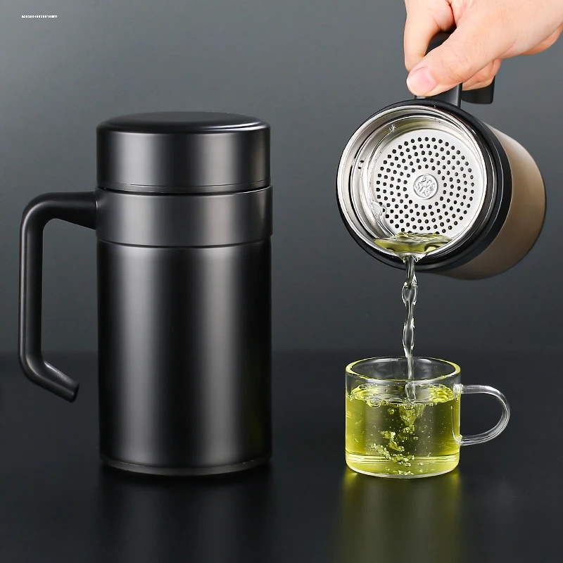 High-End Stainless Steel Large Capacity Insulated Mug with Filter for Office Tea Brewing Men's Style Handle Coffee Cup
High-End Stainless Steel Large Capacity Insulated Mug with Filter for Office Tea Brewing Men's Style Handle Coffee Cup