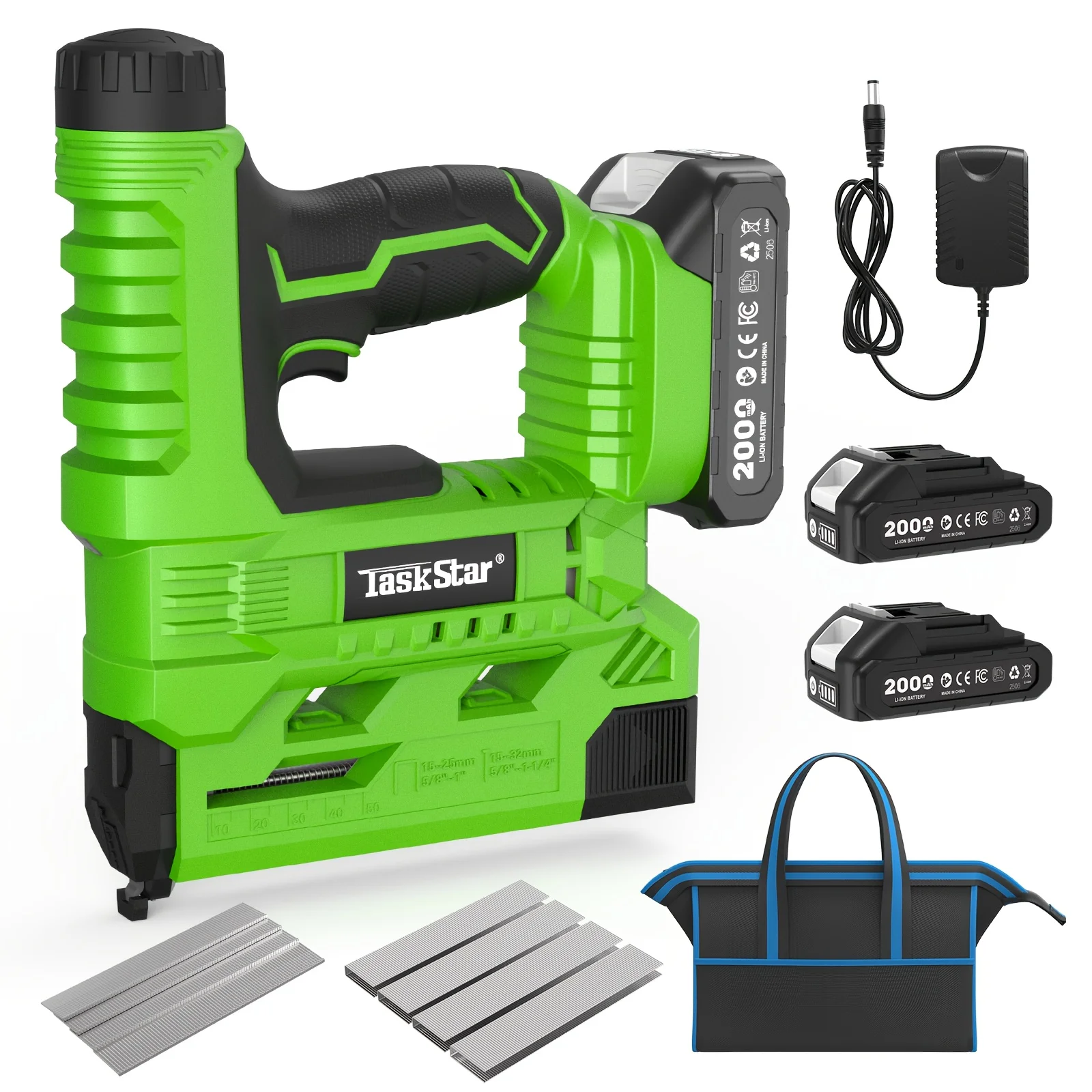 Taskstar 18G Cordless Brad Nailer & Stapler 2-in-1 | W/ 1000 Fasteners & Depth Control | Fall Upholstery Projects, Woodworking, Thanksgiving Decor Prep Kit
Taskstar 18G Cordless Brad Nailer & Stapler 2-in-1 | W/ 1000 Fasteners & Depth Control | Fall Upholstery Projects, Woodworking, Thanksgiving Decor Prep Kit