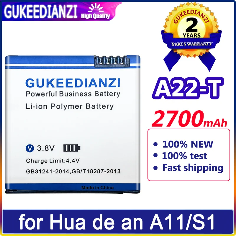 Аккумулятор GUKEEDIANZI A22-T 2700mAh для Hua de an A11/S1 Аккумуляторы для правоохранительных органов
Аккумулятор GUKEEDIANZI A22-T 2700mAh для Hua de an A11/S1 Аккумуляторы для правоохранительных органов