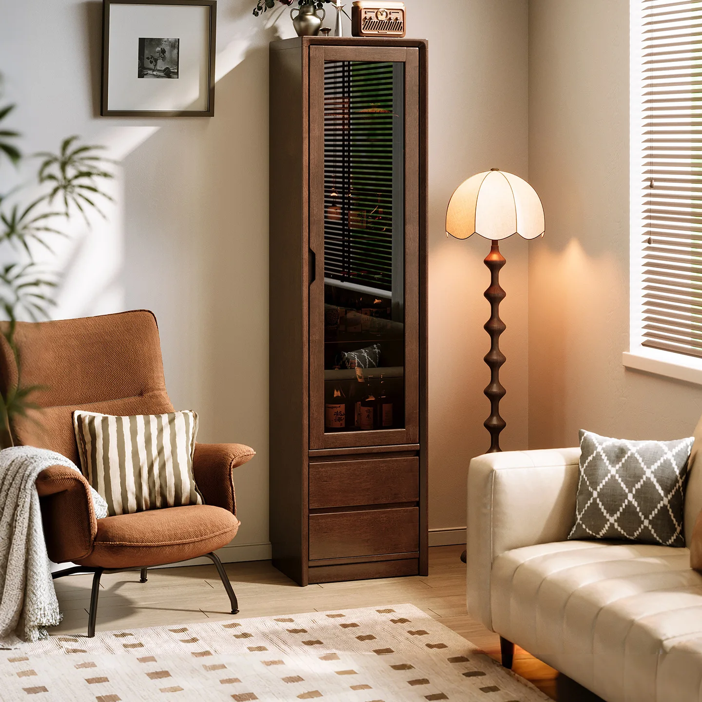 Solid wood wine cabinet display cabinet living room 2026 new wall small shelf household new glass light luxury high-end
Solid wood wine cabinet display cabinet living room 2026 new wall small shelf household new glass light luxury high-end