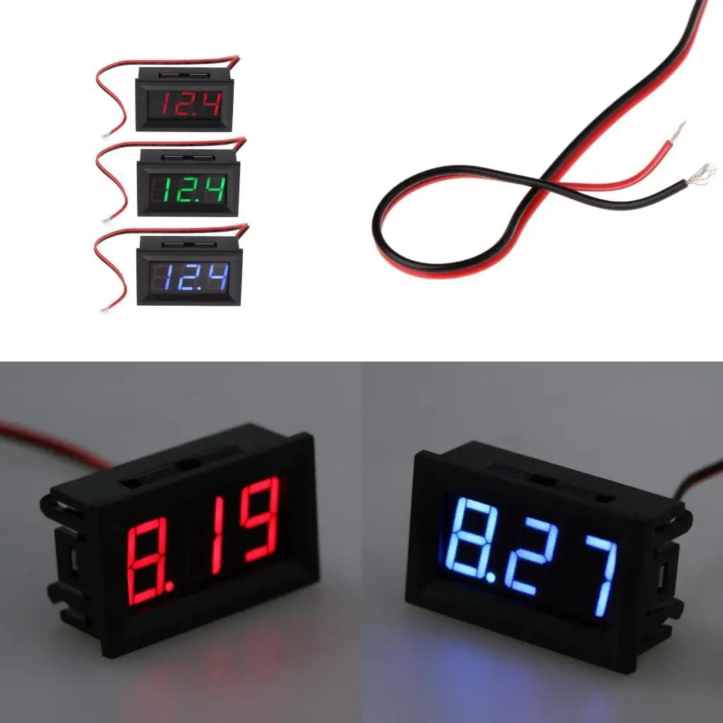 652F DC 4.5V-30V 0.56" LED Digital Voltmeter Voltage Meter Reverse Polarity for Protection High Precision Easy to install
652F DC 4.5V-30V 0.56" LED Digital Voltmeter Voltage Meter Reverse Polarity for Protection High Precision Easy to install