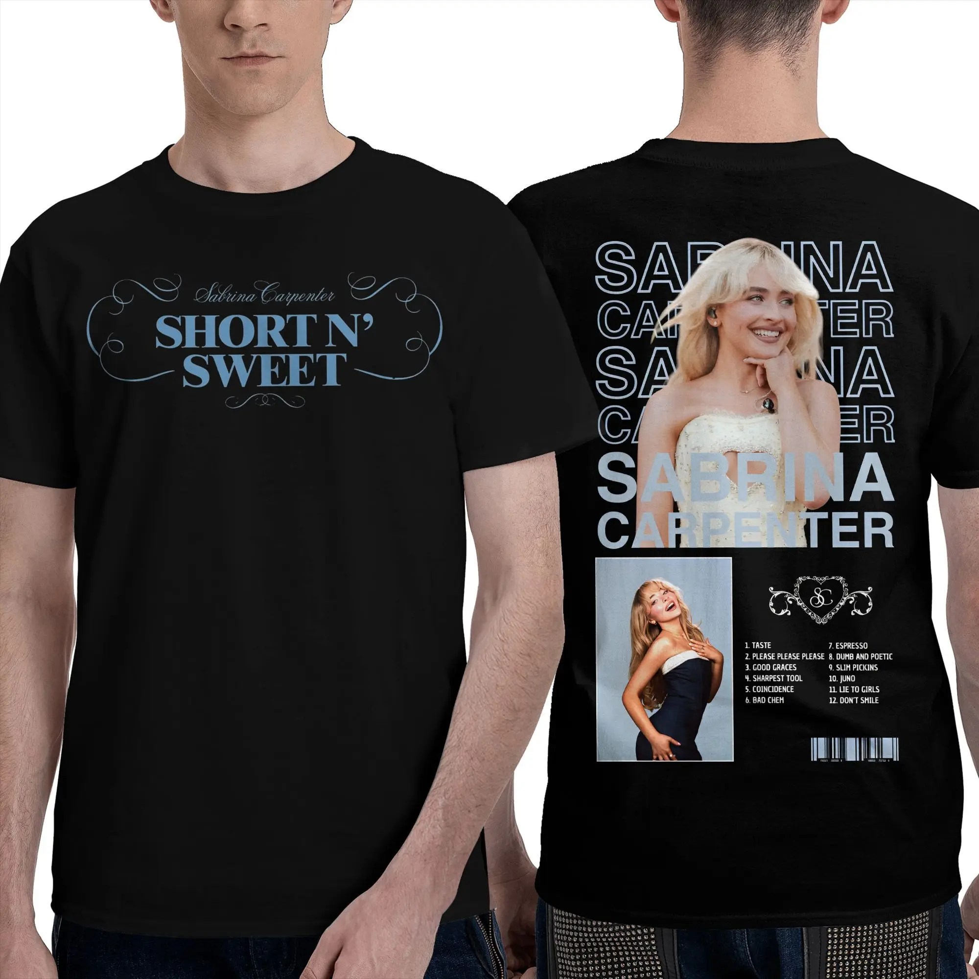 Sabrina Carpenter Short N' Sweet T-Shirt 2025 Футболки в стиле хип-хоп с короткими рукавами Y2K Веселые топы Летние футболки из чистого хлопка с круглым вырезом
Sabrina Carpenter Short N' Sweet T-Shirt 2025 Футболки в стиле хип-хоп с короткими рукавами Y2K Веселые топы Летние футболки из чистого хлопка с круглым вырезом
