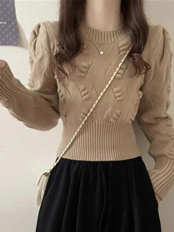 Spring New Women's Short round Neck Sweater Slim Fit Base Shirt Korean Style Commute Fashion Soft Medium Thickness Wool Blend
Spring New Women's Short round Neck Sweater Slim Fit Base Shirt Korean Style Commute Fashion Soft Medium Thickness Wool Blend