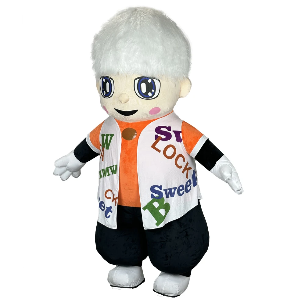White Haired Boy Inflatable Costume Mascot Parade Adult Character Cosplay Halloween Party Event Set
White Haired Boy Inflatable Costume Mascot Parade Adult Character Cosplay Halloween Party Event Set