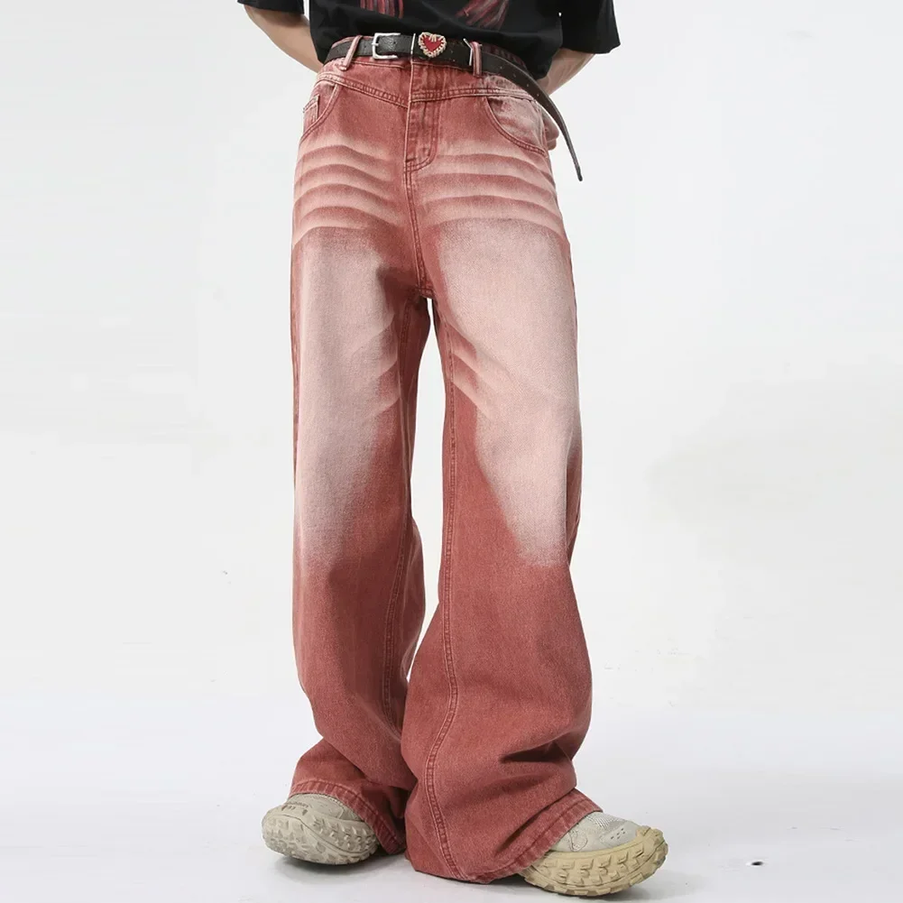 Men's Summer Red Washed Straight Pants Wide Leg Jeans Y2K Full Length Pant Fashion Streetwear Man Trousers
Men's Summer Red Washed Straight Pants Wide Leg Jeans Y2K Full Length Pant Fashion Streetwear Man Trousers
