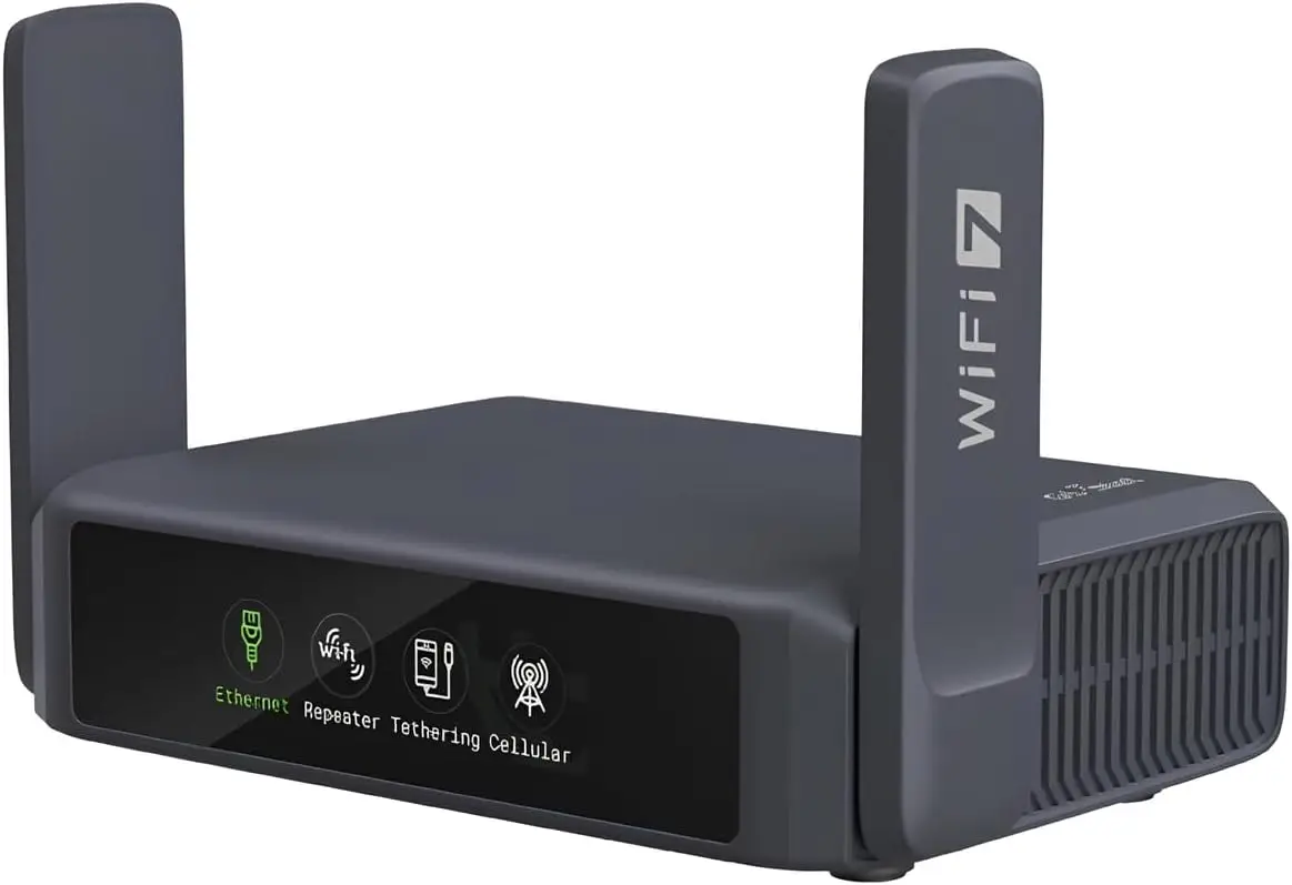 Torvani Store GL.iNet GL-BE3600 (Slate 7) Portable Travel Router, Pocket Dual-Band Wi-Fi 7, 2.5G Router, Portable VPN Routers WiFi for Travel, Public Computer Routers, Business Trip, Mobile/RV/Cruise/Plane
Torvani Store GL.iNet GL-BE3600 (Slate 7) Portable Travel Router, Pocket Dual-Band Wi-Fi 7, 2.5G Router, Portable VPN Routers WiFi for Travel, Public Computer Routers, Business Trip, Mobile/RV/Cruise/Plane