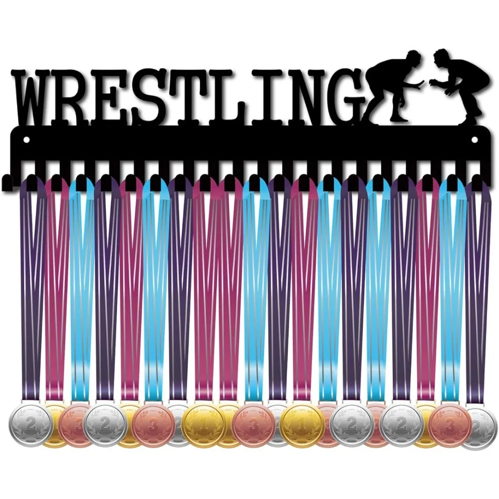 Wrestling Medal Holder Display Hanger Rack Sports Metal Wall Mount with 20 Hooks Hang Over 60 Medals Runners Home Badge Running
Wrestling Medal Holder Display Hanger Rack Sports Metal Wall Mount with 20 Hooks Hang Over 60 Medals Runners Home Badge Running