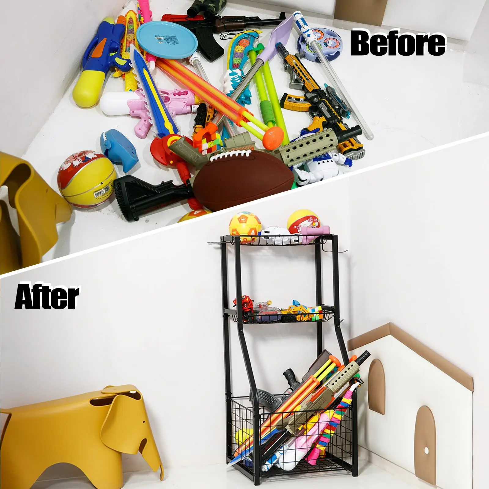 #Metal Three-Layer Floor Type Sports Equipment Storage Rack Basketball & Football Organizer for Garage Fitness
#Metal Three-Layer Floor Type Sports Equipment Storage Rack Basketball & Football Organizer for Garage Fitness