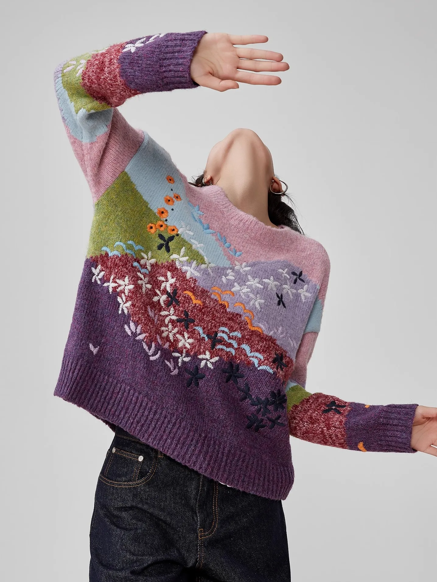 Женский свитер-пуловер Dopne с цветным принтом, новинка весенней коллекции, с художественной вышивкой в стиле масляной живописи, плотной вязки, повседневный, свободного кроя
Женский свитер-пуловер Dopne с цветным принтом, новинка весенней коллекции, с художественной вышивкой в стиле масляной живописи, плотной вязки, повседневный, свободного кроя