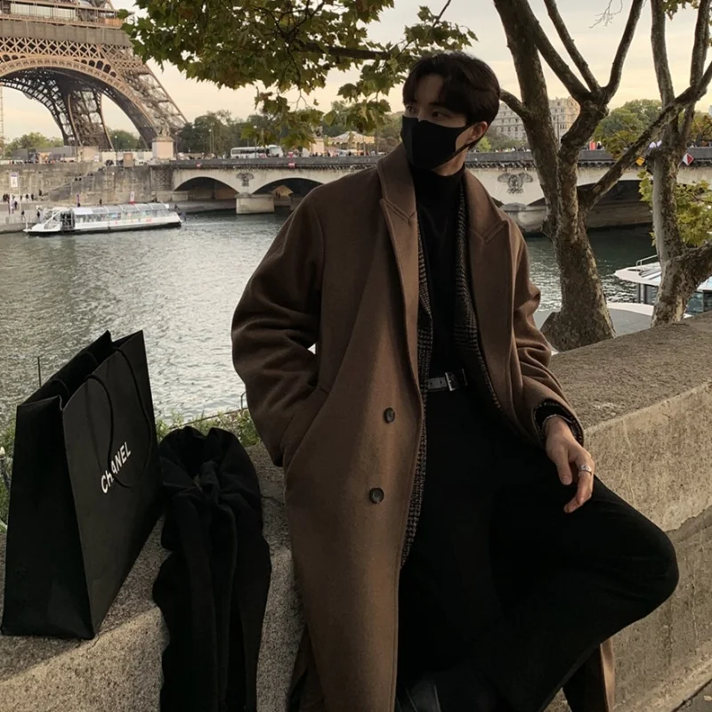 Мужское шерстяное пальто: повседневное, удлиненное, осенне-зимняя верхняя одежда в корейском стиле, модная осенняя одежда, вельветовая ветровка
Мужское шерстяное пальто: повседневное, удлиненное, осенне-зимняя верхняя одежда в корейском стиле, модная осенняя одежда, вельветовая ветровка