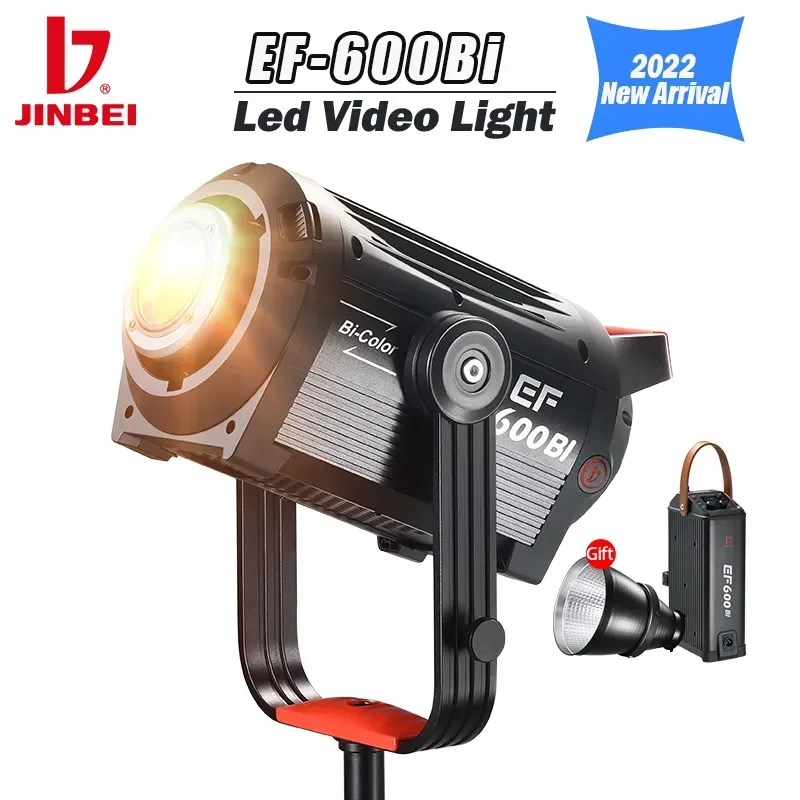 JINBEI EF600BI Bi-Color Led Video Light 2700-6500K 600W Professional Photography Lighting Storm Lamp For Studio Film Portrait
JINBEI EF600BI Bi-Color Led Video Light 2700-6500K 600W Professional Photography Lighting Storm Lamp For Studio Film Portrait