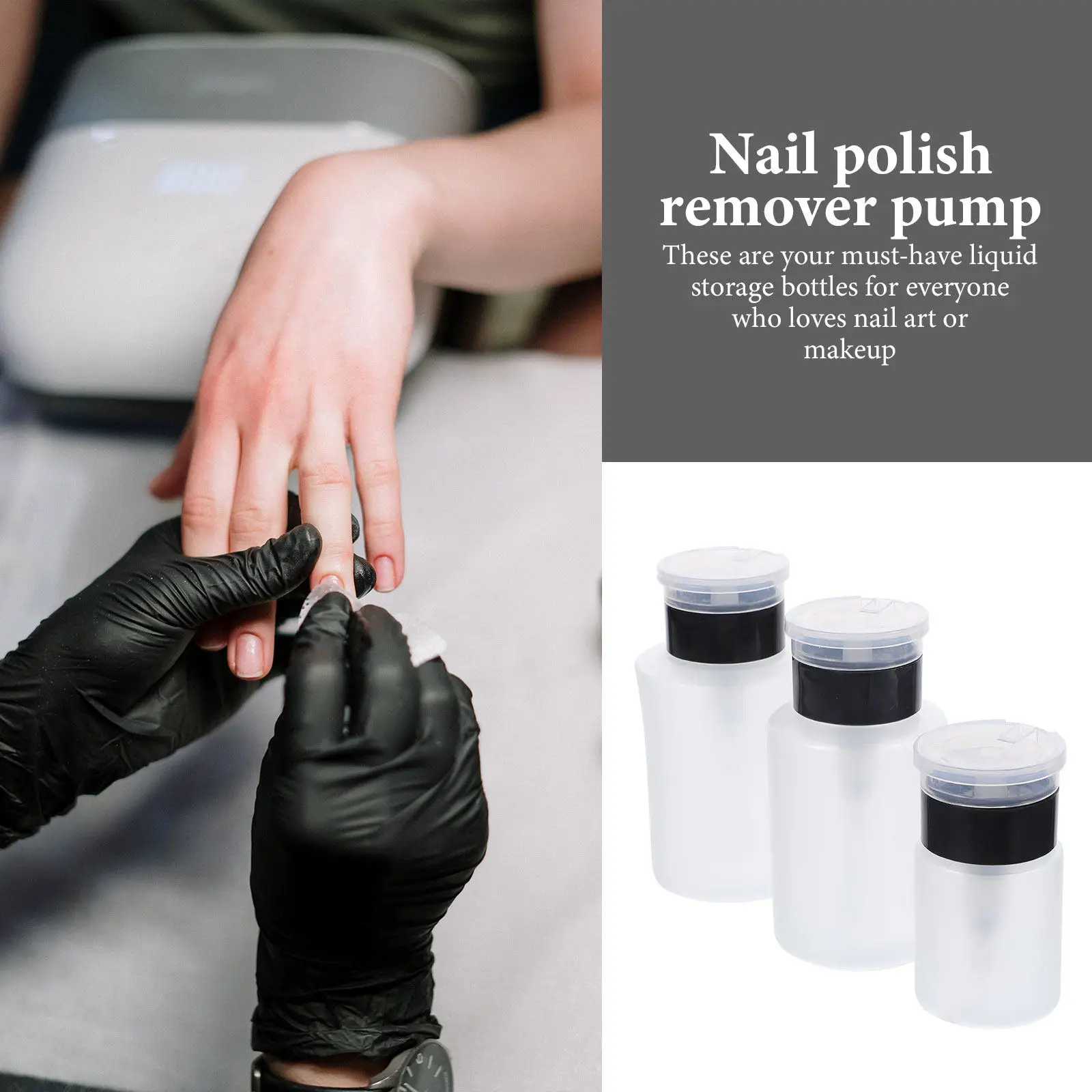 Набор из 3 многоразовых флаконов-дозаторов с помпой для жидкостей: для жидкости для снятия лака, средства для снятия макияжа, ухода за кожей. Пустые портативные бутылочки.
Набор из 3 многоразовых флаконов-дозаторов с помпой для жидкостей: для жидкости для снятия лака, средства для снятия макияжа, ухода за кожей. Пустые портативные бутылочки.