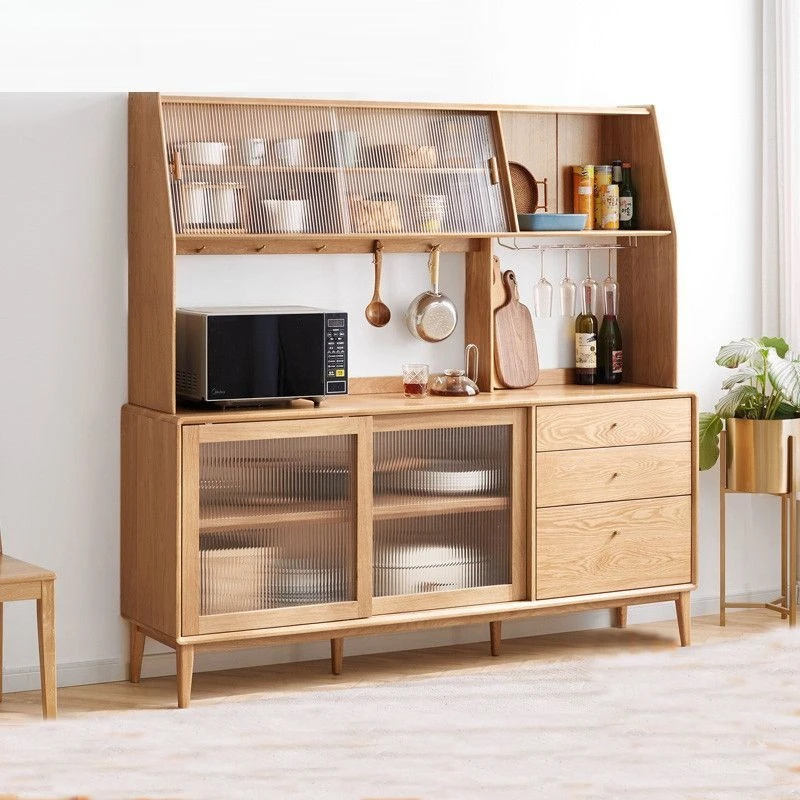 Pure solid wood dining side cabinet tea cabinet multi-functional integrated high cabinet simple sliding door cupboard hou
Pure solid wood dining side cabinet tea cabinet multi-functional integrated high cabinet simple sliding door cupboard hou