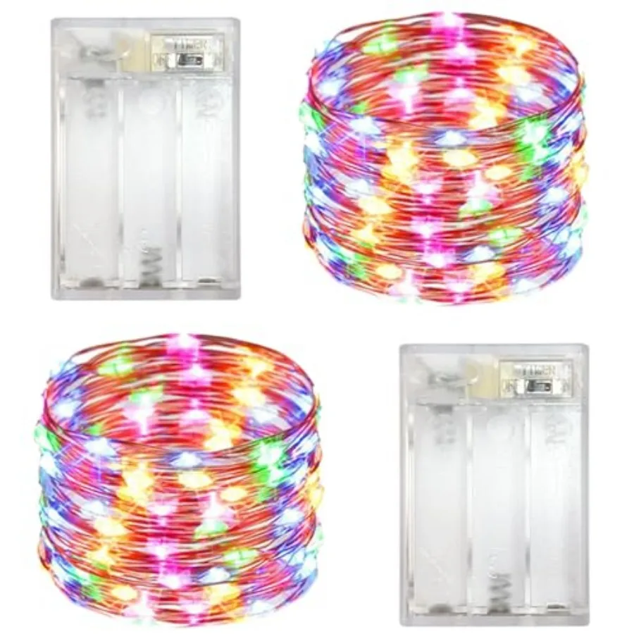 2 Pack with Timer Function Battery Operated Dewdrop Led Lights, Mini Fairy Lights for Home Parties Christmas/Halloween Holiday
2 Pack with Timer Function Battery Operated Dewdrop Led Lights, Mini Fairy Lights for Home Parties Christmas/Halloween Holiday