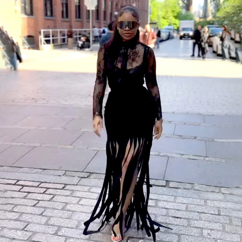 Сексуальные прозрачные сетчатые кружевные рубашки с длинными рукавами Топ + кисточка с высокой талией Bodycon Maxi Юбки Женская мода Комплект из 2 предметов Костюмы для вечеринок 
Сексуальные прозрачные сетчатые кружевные рубашки с длинными рукавами Топ + кисточка с высокой талией Bodycon Maxi Юбки Женская мода Комплект из 2 предметов Костюмы для вечеринок