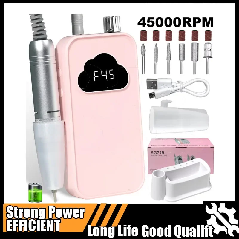 Hot Profesional 45000RPM Gel Nails Polishing Salon Machine Electric Nail Drill Rechargeable Electric Portable Nail Sander File
Hot Profesional 45000RPM Gel Nails Polishing Salon Machine Electric Nail Drill Rechargeable Electric Portable Nail Sander File