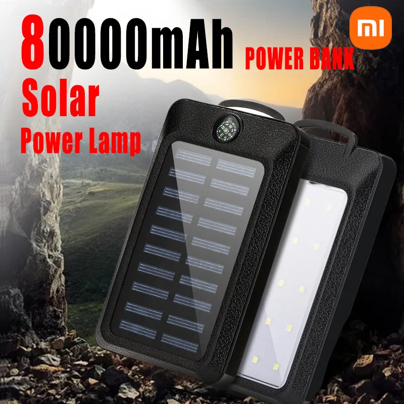 80000mAh Solar Power Bank Large Capacity Mobile Power Fast Charging With Camping Light Dual USB For iPhone Samsung Xiaomi
80000mAh Solar Power Bank Large Capacity Mobile Power Fast Charging With Camping Light Dual USB For iPhone Samsung Xiaomi