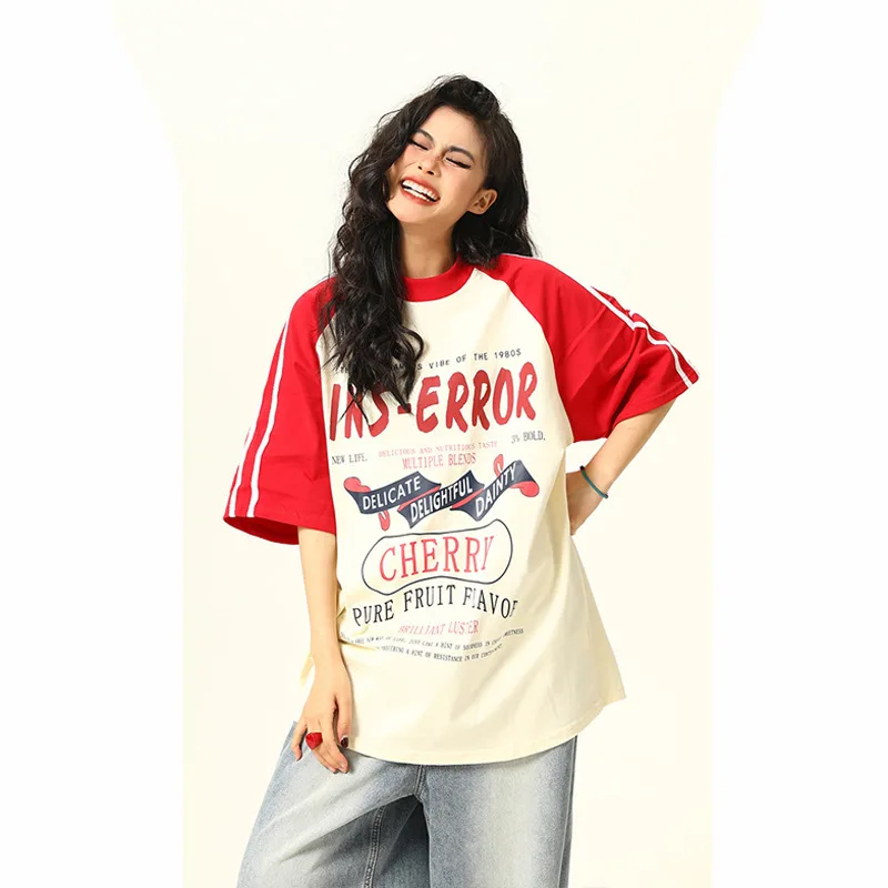 American Maillard Splicing Short Sleeve T-shirt Men's And Women's Letter Printing Trendy Brand Couple Fashion Casual T-shirts
American Maillard Splicing Short Sleeve T-shirt Men's And Women's Letter Printing Trendy Brand Couple Fashion Casual T-shirts