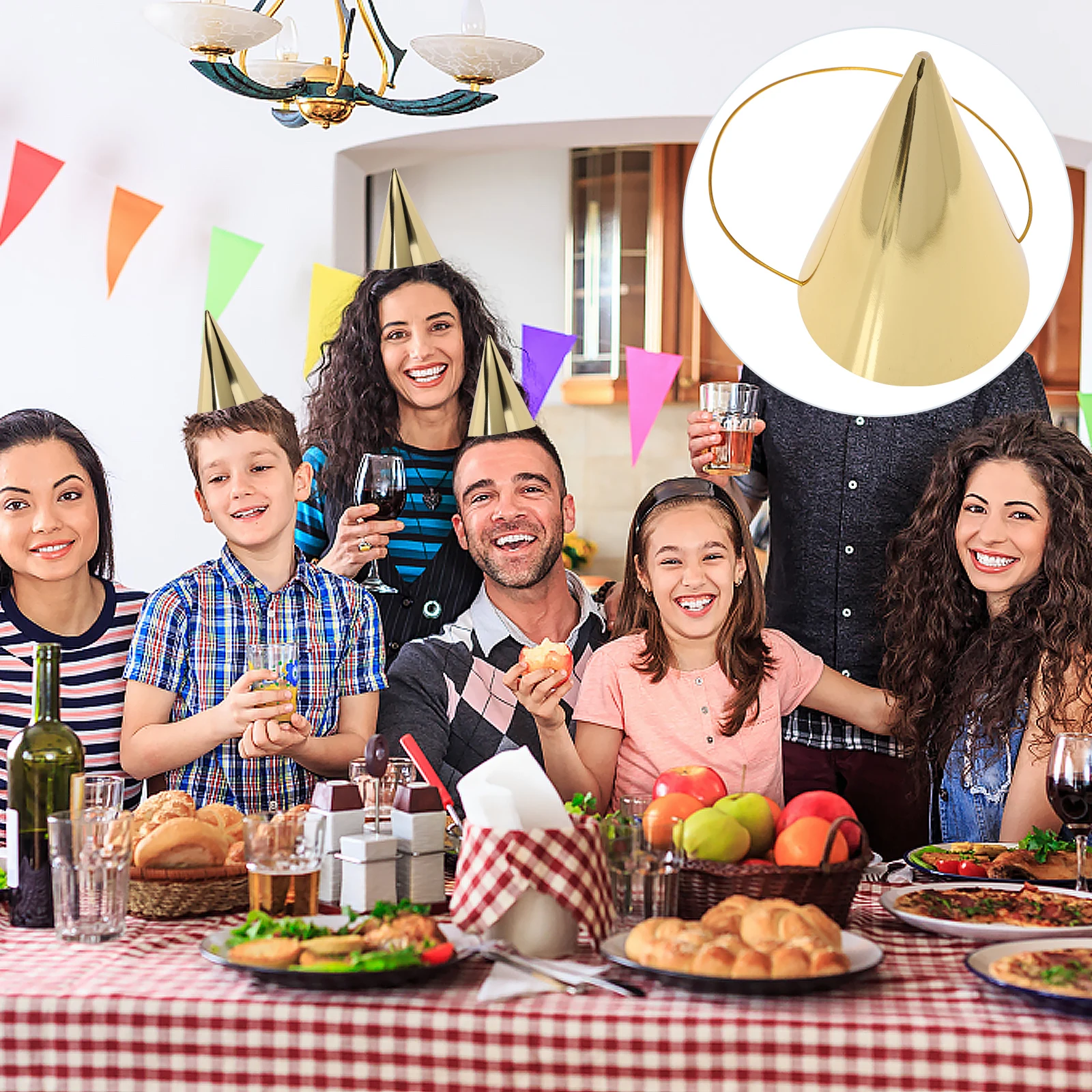 8Pcs Kids Birthday Caps Fun Paper Party Hats for Children Birthday Party Decorations Gold Theme Celebration Accessories
8Pcs Kids Birthday Caps Fun Paper Party Hats for Children Birthday Party Decorations Gold Theme Celebration Accessories