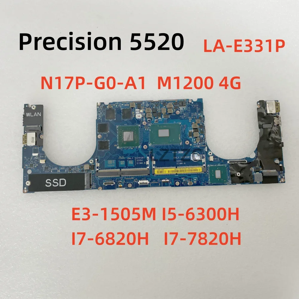 LA-E331P For Dell Precision 5520 Laptop Motherboard With E3-1505M I5-6300H I7-6820H/7820H CPU M1200 4G 0X41RR 0GDXD5 Tested OK
LA-E331P For Dell Precision 5520 Laptop Motherboard With E3-1505M I5-6300H I7-6820H/7820H CPU M1200 4G 0X41RR 0GDXD5 Tested OK