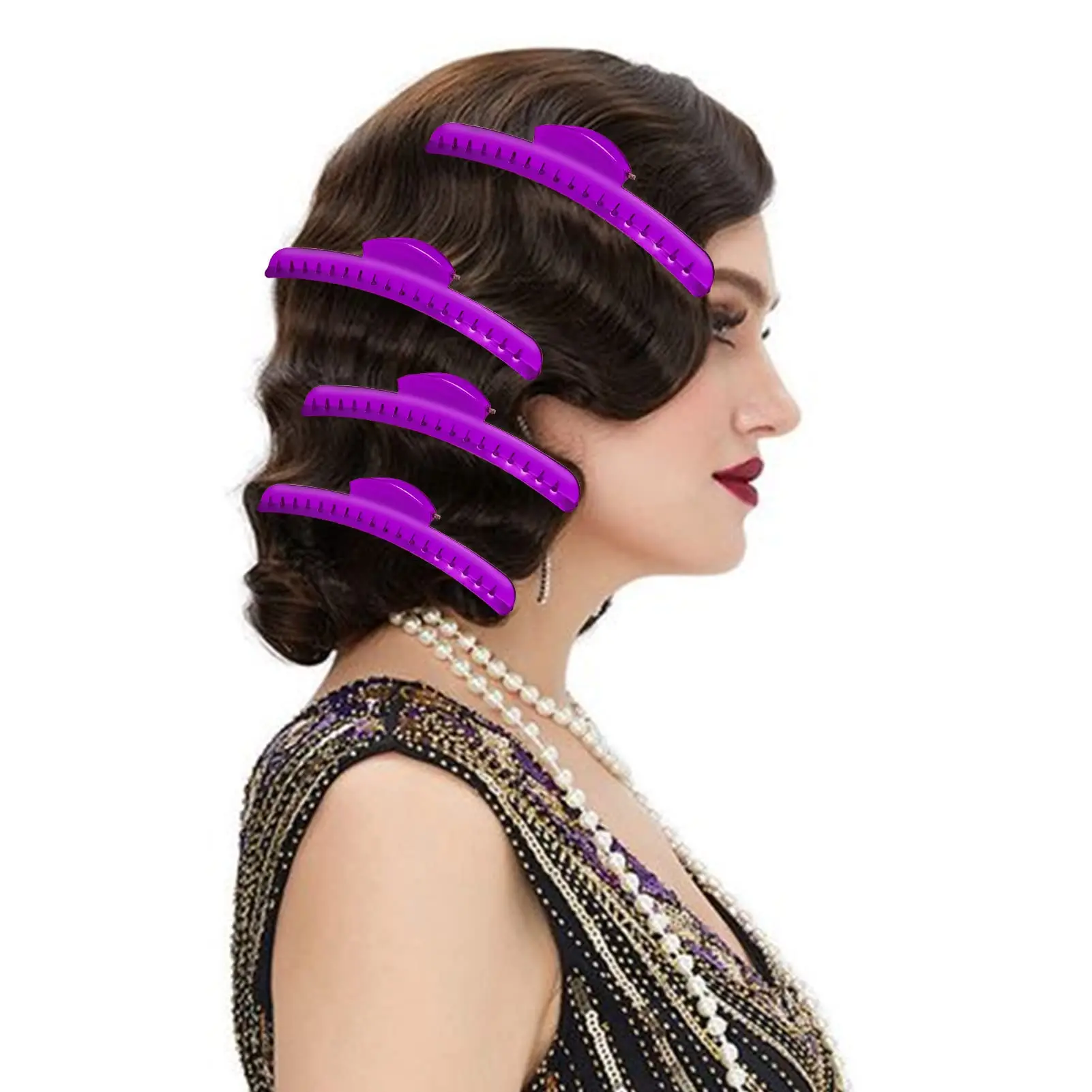 Metal Finger Wave Hair Clips, 6-Pack, Aluminum Hair Clips, Hairdressing Clips, Salon Hair Clips
Metal Finger Wave Hair Clips, 6-Pack, Aluminum Hair Clips, Hairdressing Clips, Salon Hair Clips