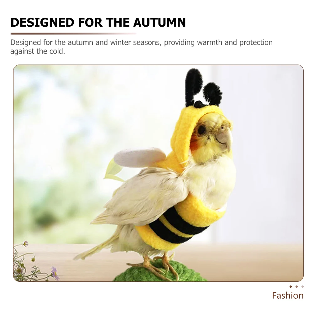 Pet Bird Clothes L Size Bee Shaped Parrot Clothing Warm Outfits Autumn Winter Novelty Costume Halloween Decoration Reusable
Pet Bird Clothes L Size Bee Shaped Parrot Clothing Warm Outfits Autumn Winter Novelty Costume Halloween Decoration Reusable