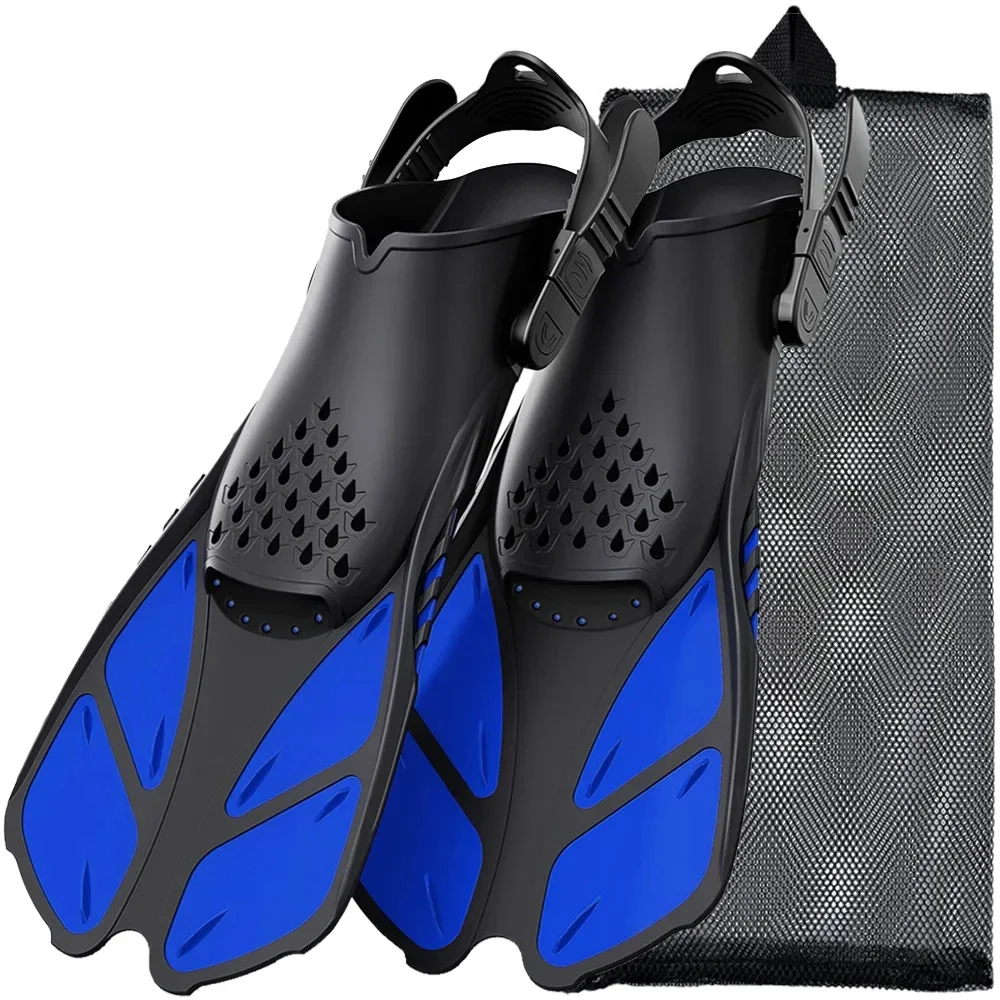Snorkel Fins Adjustable Buckles Swimming Flippers Short Silicone Scuba Diving Shoes Open Heel Travel Size Adult Men Womens
Snorkel Fins Adjustable Buckles Swimming Flippers Short Silicone Scuba Diving Shoes Open Heel Travel Size Adult Men Womens